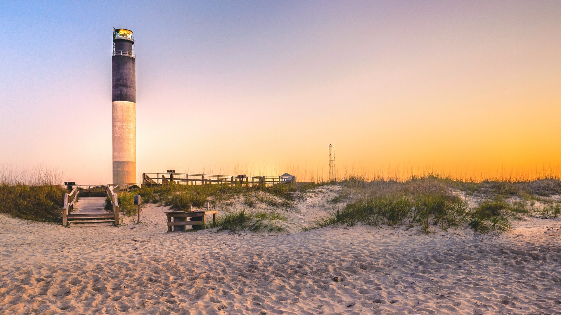 Oak Island Lighthouse from the Beach